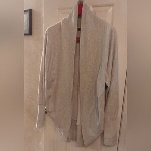 Women's Light Gray Sweatshirt Cardigan, Size L, NWOT